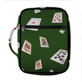 Flying Poker Cards Print Front Pocket Bible Bag