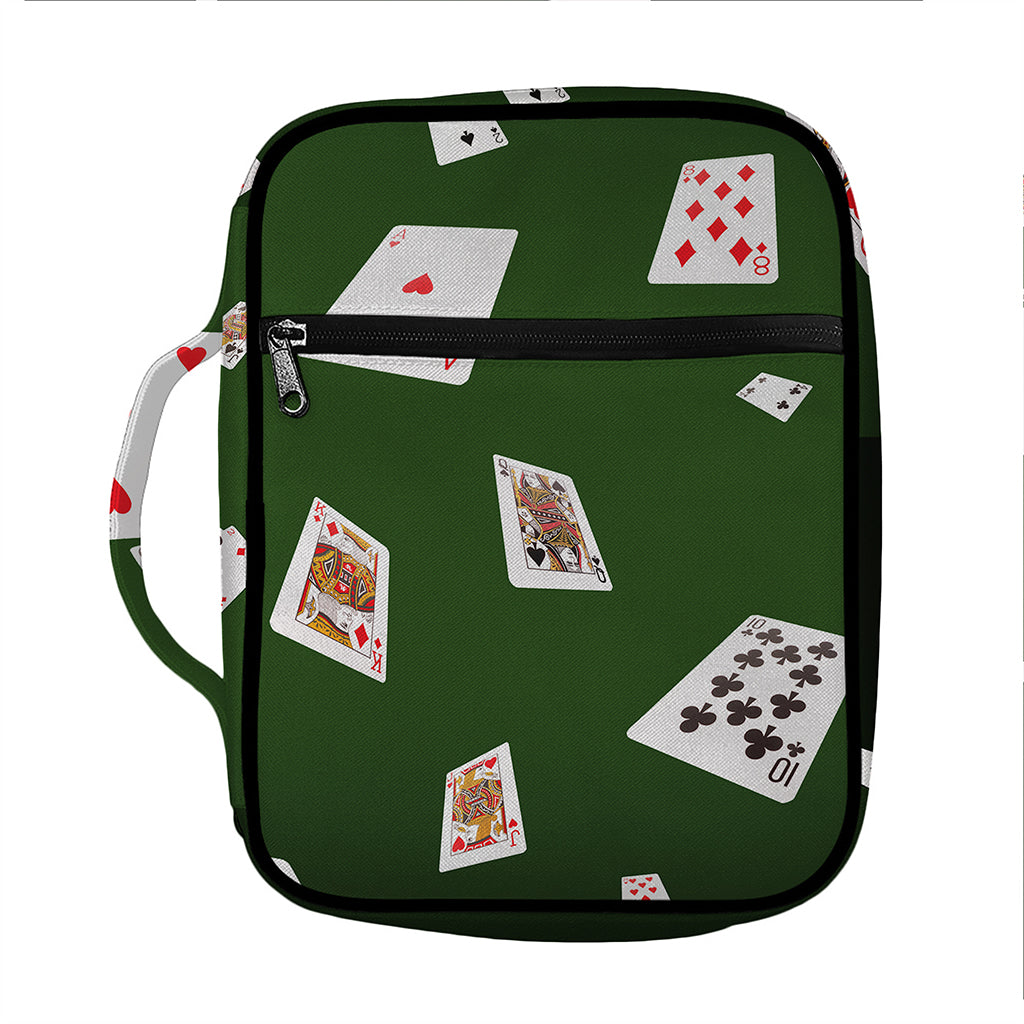 Flying Poker Cards Print Front Pocket Bible Bag