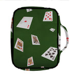 Flying Poker Cards Print Front Pocket Bible Bag