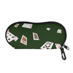 Flying Poker Cards Print Glasses Case