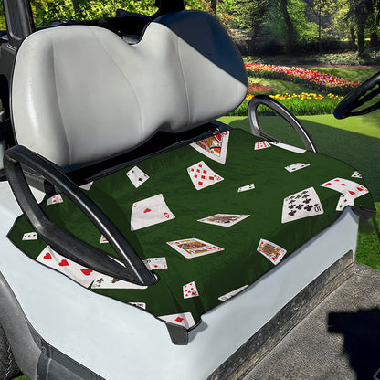 Flying Poker Cards Print Golf Cart Seat Cover