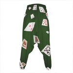Flying Poker Cards Print Hammer Pants