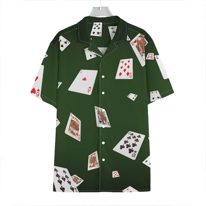 Flying Poker Cards Print Hawaiian Shirt