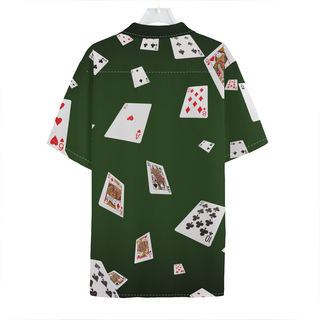 Flying Poker Cards Print Hawaiian Shirt