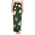 Flying Poker Cards Print High Slit Maxi Skirt