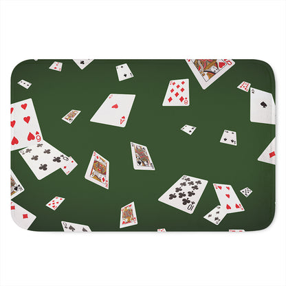 Flying Poker Cards Print Indoor Door Mat