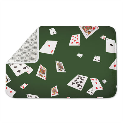 Flying Poker Cards Print Indoor Door Mat