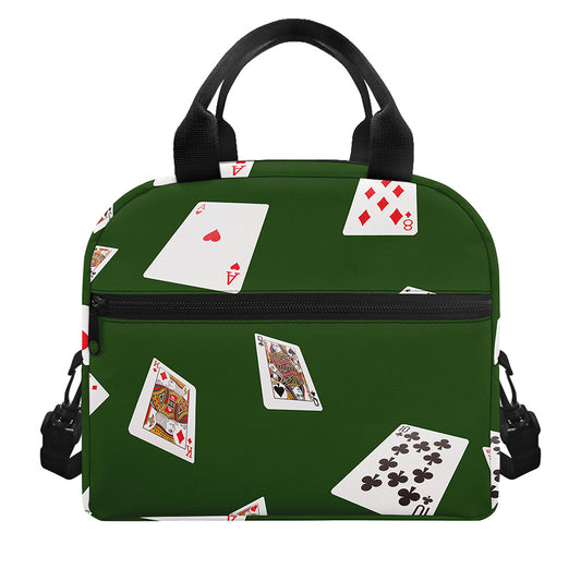 Flying Poker Cards Print Insulated Lunch Bag