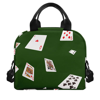 Flying Poker Cards Print Insulated Lunch Bag