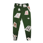 Flying Poker Cards Print Jogger Pants