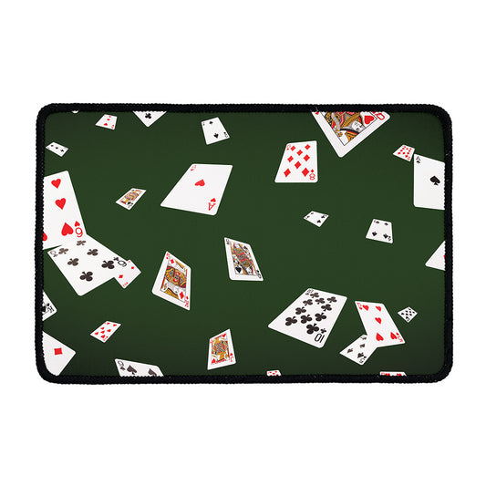 Flying Poker Cards Print Kitchen Mat