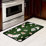 Flying Poker Cards Print Kitchen Mat
