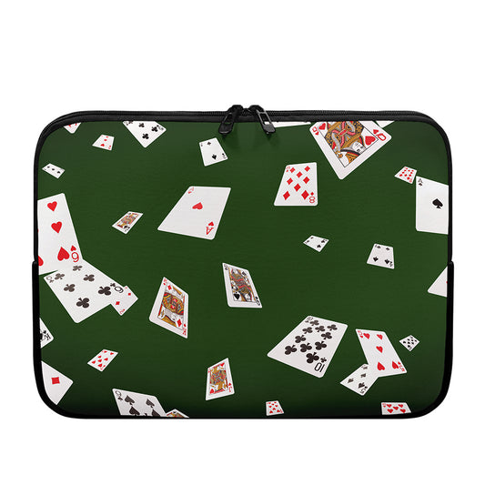 Flying Poker Cards Print Laptop Sleeve