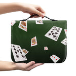 Flying Poker Cards Print Leather Bible Cover
