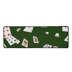 Flying Poker Cards Print Long Kitchen Mat