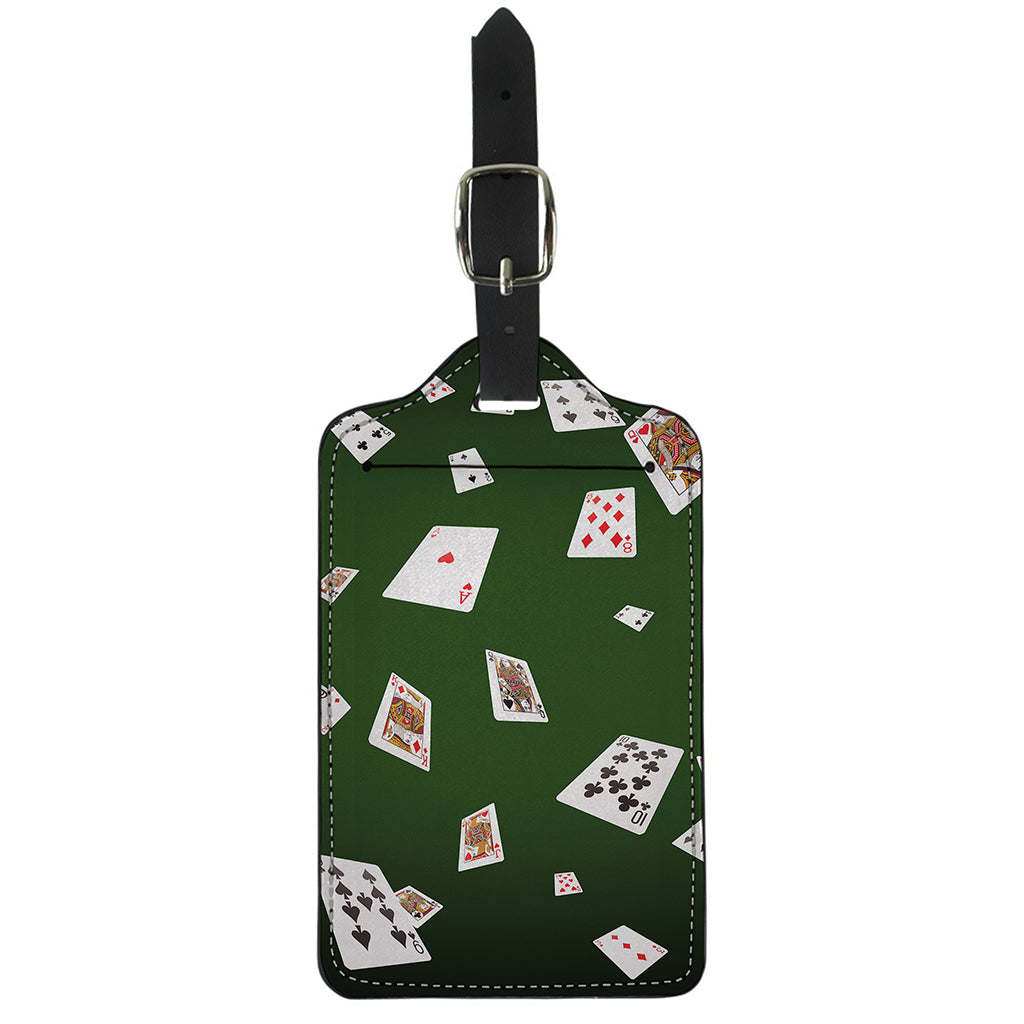 Flying Poker Cards Print Luggage Tag