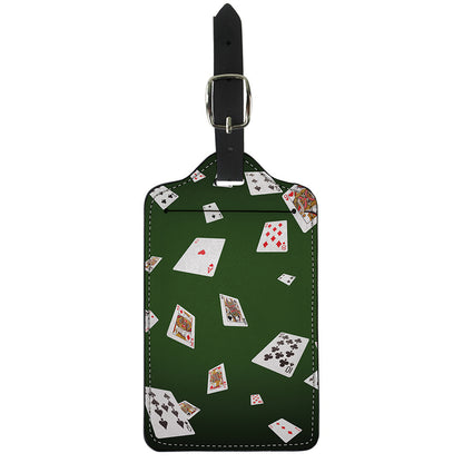 Flying Poker Cards Print Luggage Tag