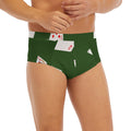 Flying Poker Cards Print Men's Briefs