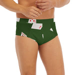 Flying Poker Cards Print Men's Briefs