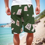 Flying Poker Cards Print Men's Cargo Shorts