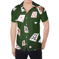 Flying Poker Cards Print Men's Shirt
