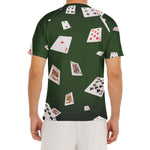 Flying Poker Cards Print Men's Short Sleeve Rash Guard