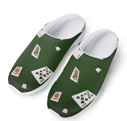 Flying Poker Cards Print Mesh Casual Shoes
