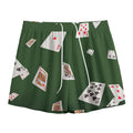 Flying Poker Cards Print Mesh Shorts