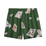 Flying Poker Cards Print Mesh Shorts