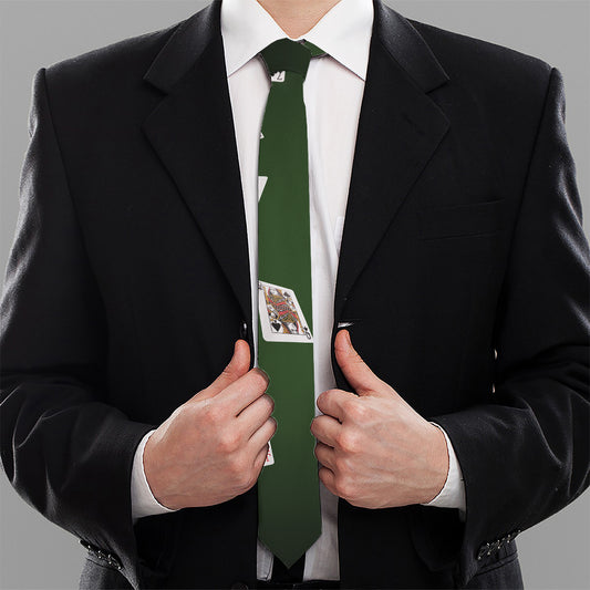 Flying Poker Cards Print Necktie