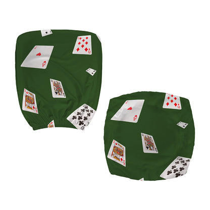 Flying Poker Cards Print Office Chair Cover
