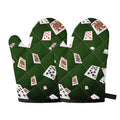 Flying Poker Cards Print Oven Mitts