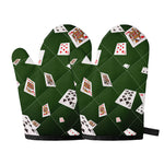 Flying Poker Cards Print Oven Mitts