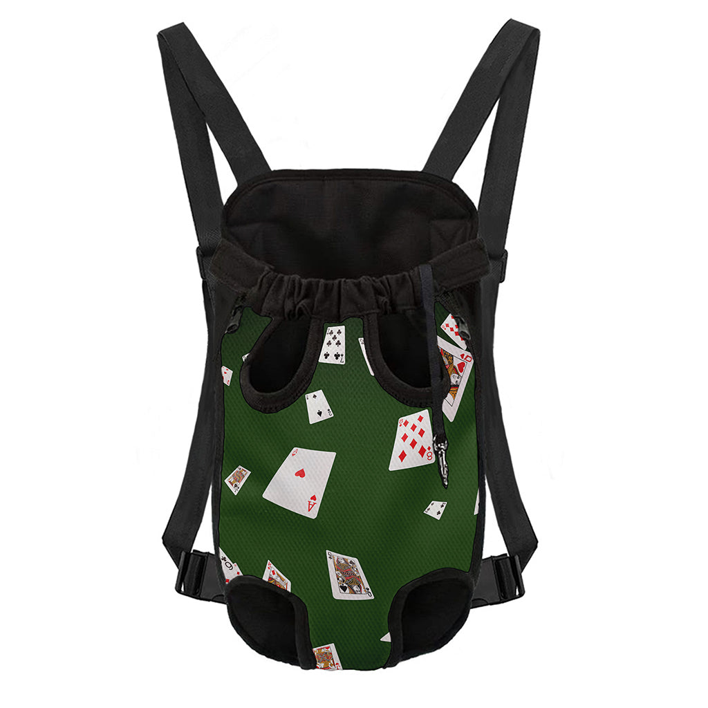 Flying Poker Cards Print Pet Carrier Backpack