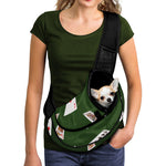 Flying Poker Cards Print Pet Sling Carrier