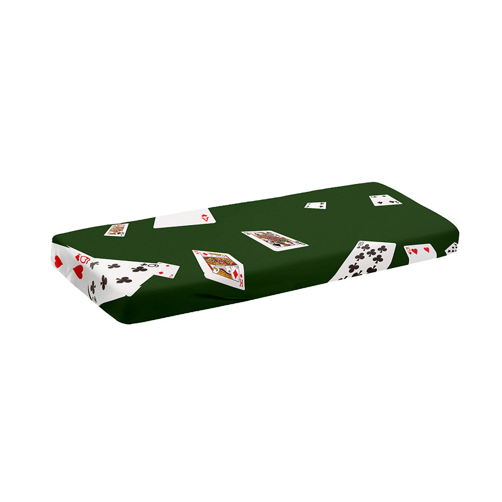 Flying Poker Cards Print Piano Keyboard Cover
