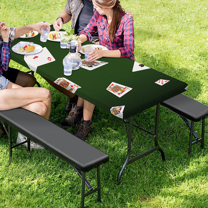 Flying Poker Cards Print Picnic Table Cover