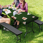 Flying Poker Cards Print Picnic Table Cover