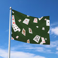 Flying Poker Cards Print Polyester Flag