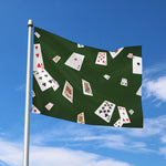 Flying Poker Cards Print Polyester Flag