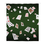 Flying Poker Cards Print Polyester Shower Curtain