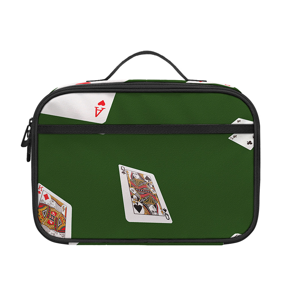 Flying Poker Cards Print Portable Lunch Bag