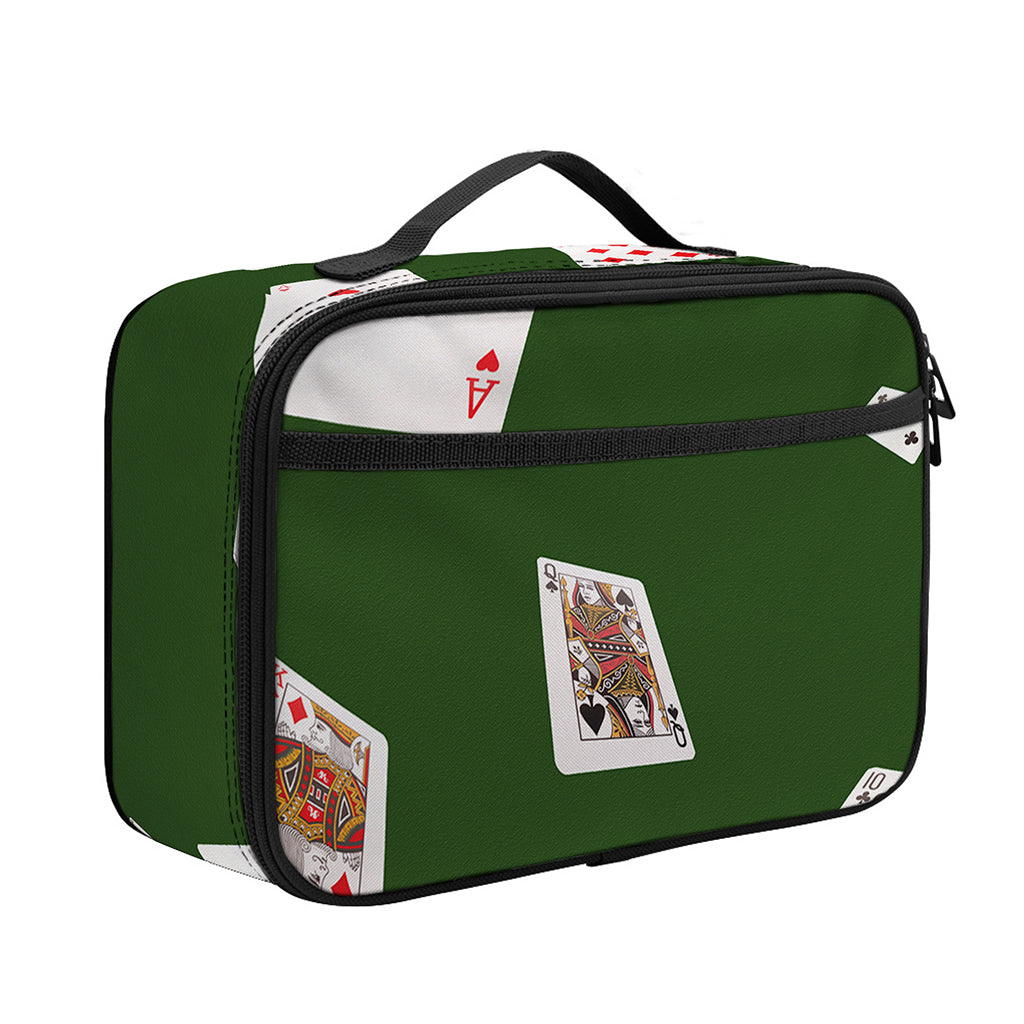 Flying Poker Cards Print Portable Lunch Bag