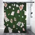 Flying Poker Cards Print Premium Shower Curtain