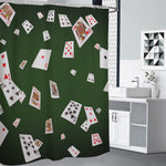 Flying Poker Cards Print Premium Shower Curtain