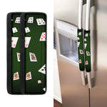 Flying Poker Cards Print Refrigerator Handle Covers