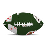 Flying Poker Cards Print Rugby Ball