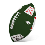 Flying Poker Cards Print Rugby Ball