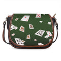 Flying Poker Cards Print Saddle Bag