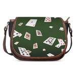 Flying Poker Cards Print Saddle Bag